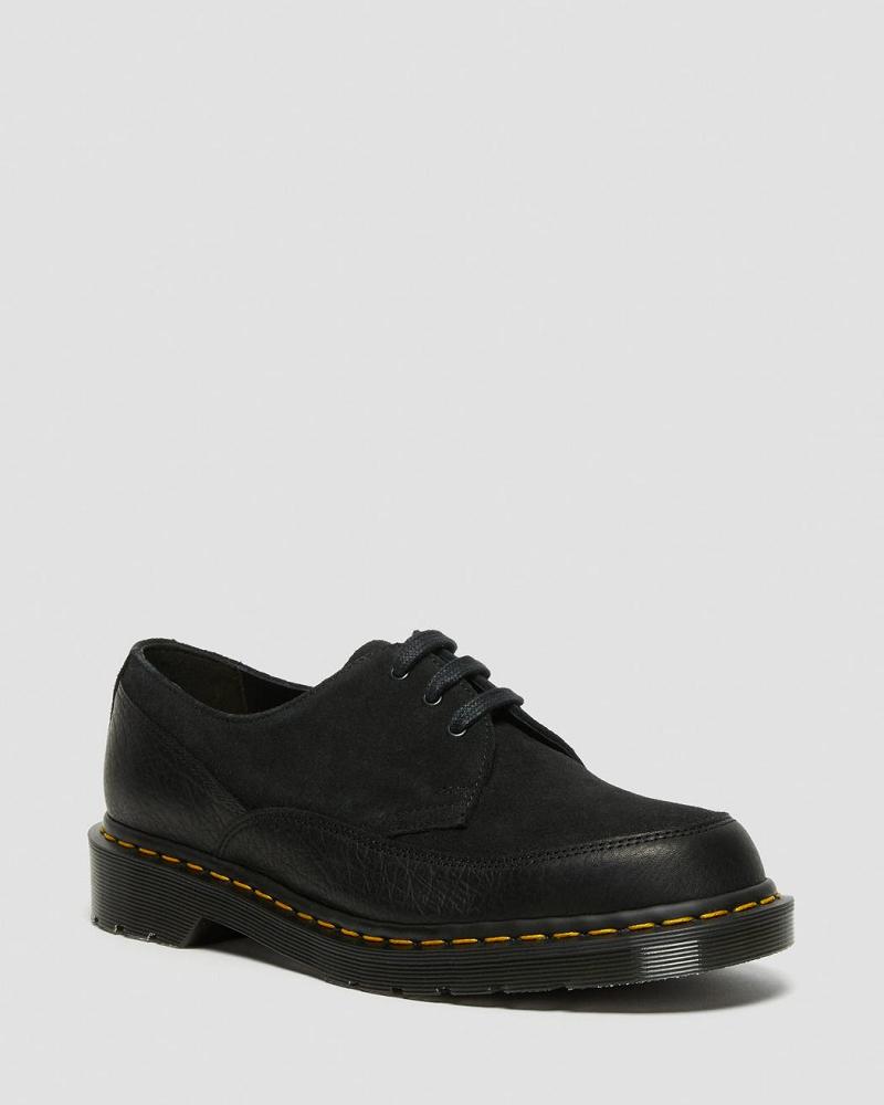 Men\'s Dr Martens 1461 Guard Made in England Leather Lace Up Shoes Black | AU 579YXF